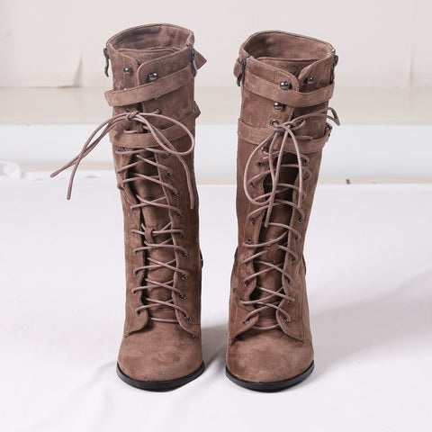 lace up wedge boot