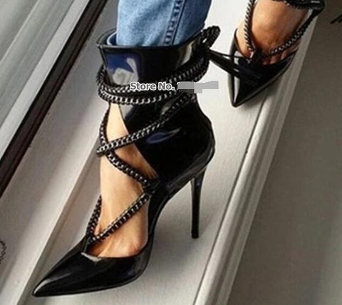 ribbon up heels