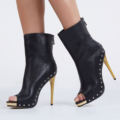 sexy peep toe booties