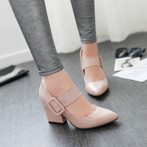 Women Shoes White Pointed Toe Pump High 