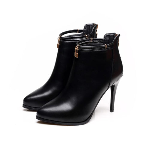 plain black ankle boots