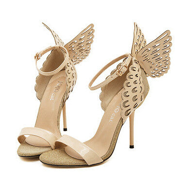 Knot Stiletto Butterfly Bowtie ladies celebrity shoes High Heel Sandal ...