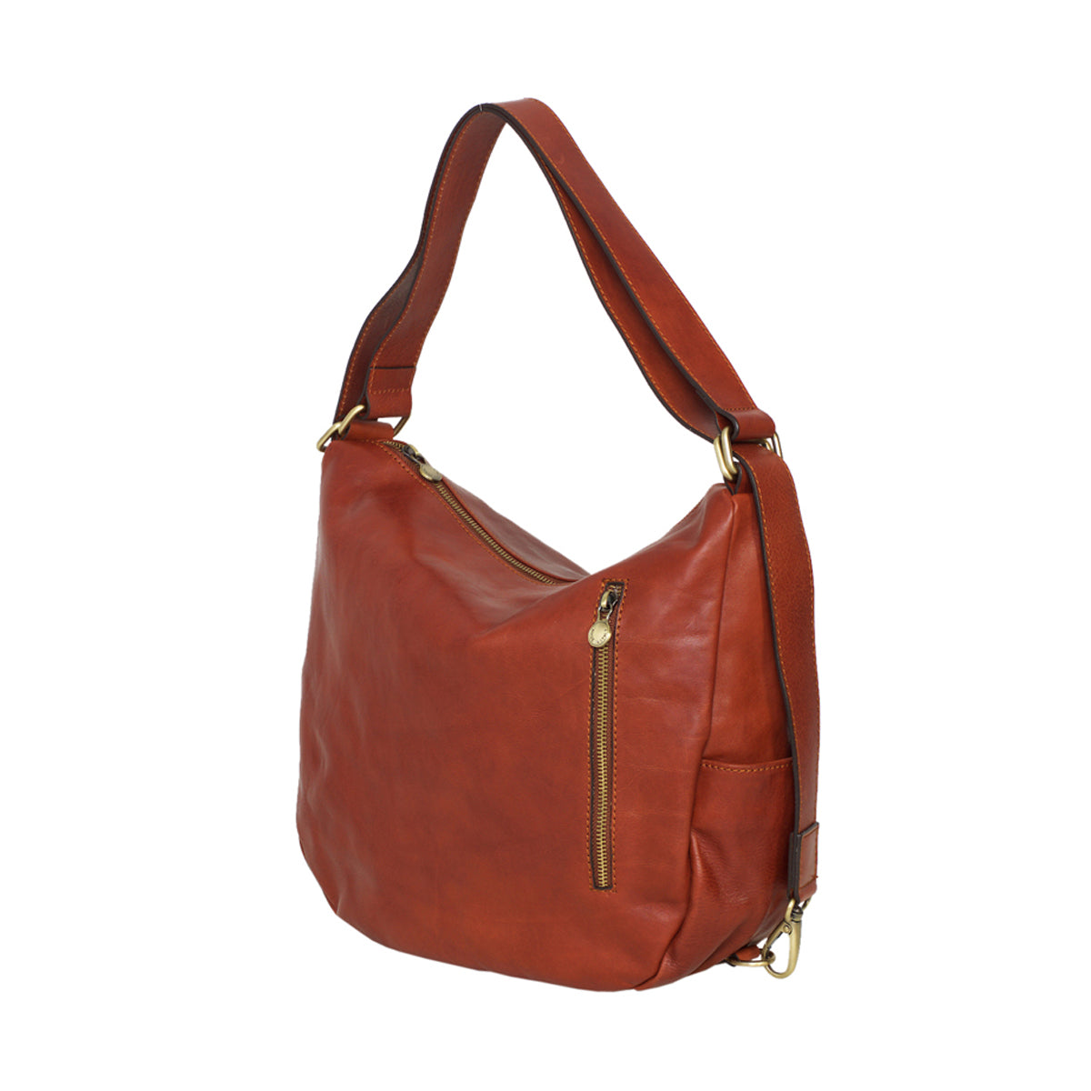Florence - Women's Leather Shoulder Bag - Sandra Tan - Vegetable Tanned ...