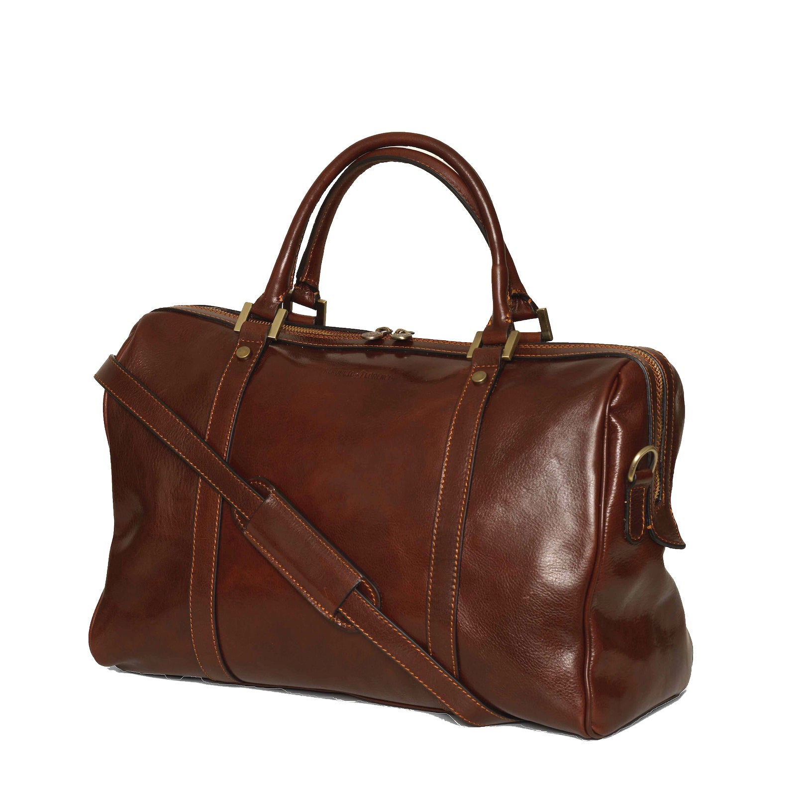 womens leather duffle