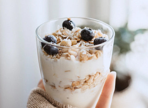 Yogurt provides essential calcium, carbohydrates and proteins for muscle repair.