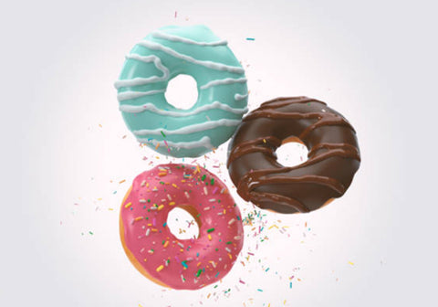 Sweet foods like donuts are high in cholesterol 
