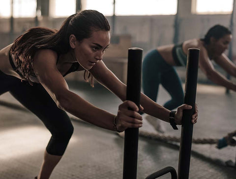 Pushing sled as part of functional training | Gym and Fitness