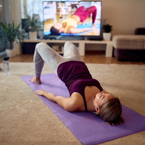 Glute Bridge Exercise performed at home