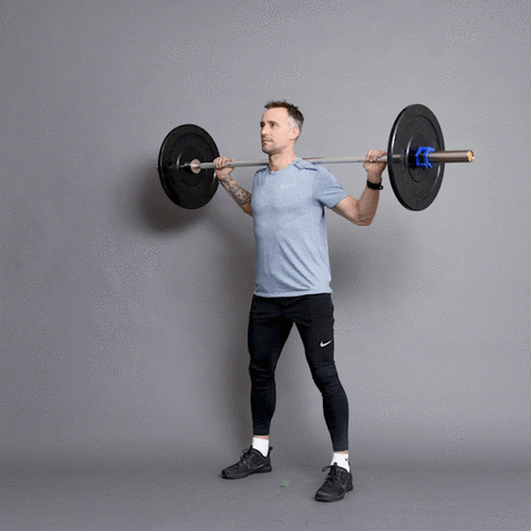 Barbell Squat Front and Back Exercise 