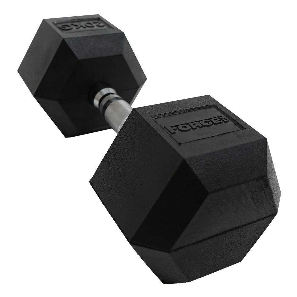 Force USA Rubber Hex Dumbbells- ALL SIZES (Sold individually)