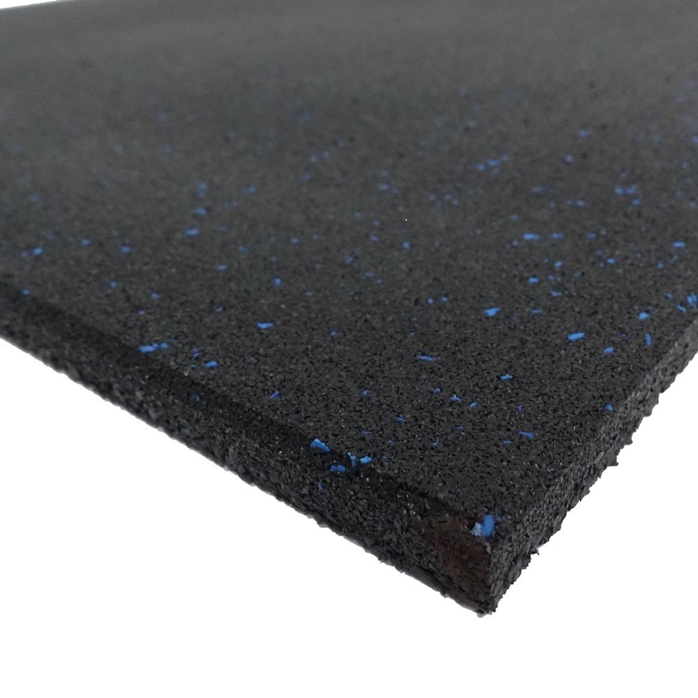 Home Fitness Rubber Flooring Tile 1m X 1m X 15mm With 6 Blue