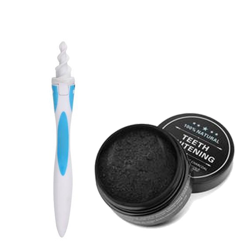 Spiral Ear Cleaner & Teeth Whitening Charcoal Set