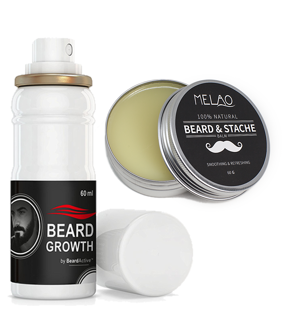 Beard Growth Spray Beard Balm Set
