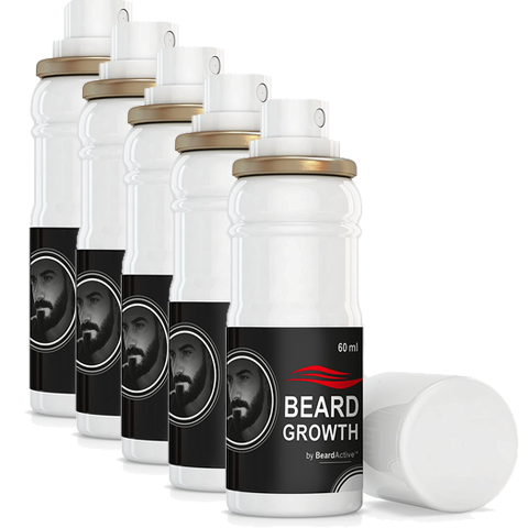 5 Pack of Beard Growth Spray