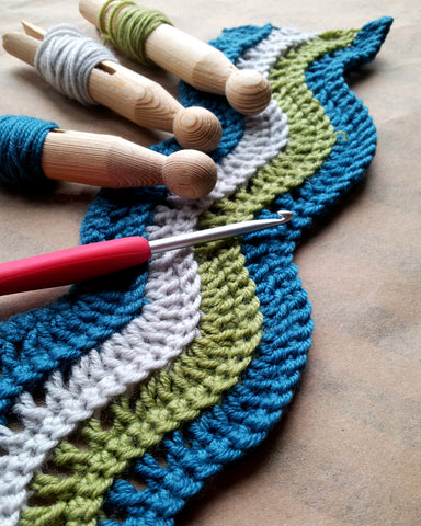 Crochet Landscape Rings Crochet pattern by Wool Bags