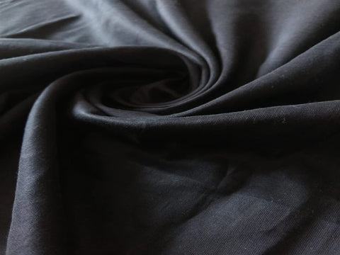 Solid Black Cotton Voile