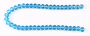 Light Turquoise Faceted Glass Crystal Beads- 9x12 mm