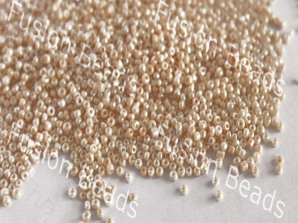 Opaque Cream / Off White Round Seed Beads | The Design Cart (420044832802)