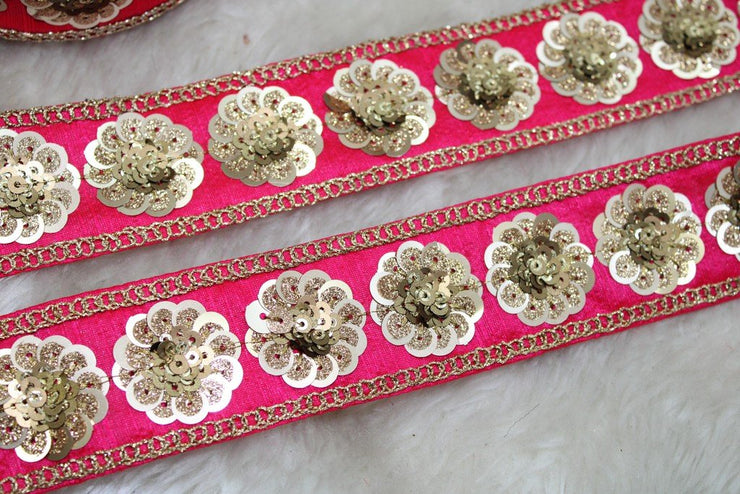 pink-raw-silk-based-floral-sequence-trim
