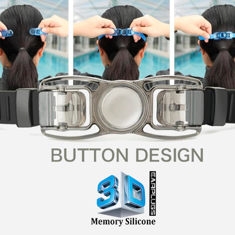 3D Memory Silicone Swim Goggles with Earplugs 10