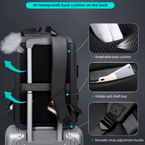 Anti theft 3D HardShell Backpack 23