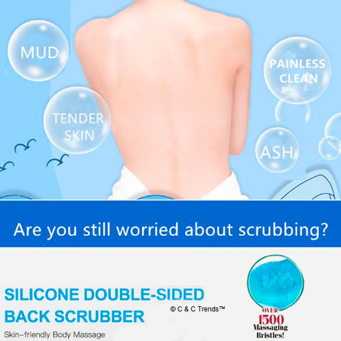 Body Double-sided Silicone Scrubber with Peeling Massage 2a