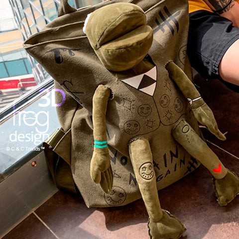 Casual 3D Frog Design Backpack 8