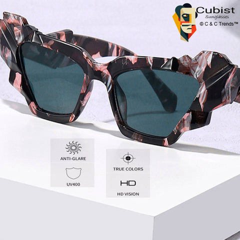 Cat Eye Cubist Sunglasses 10