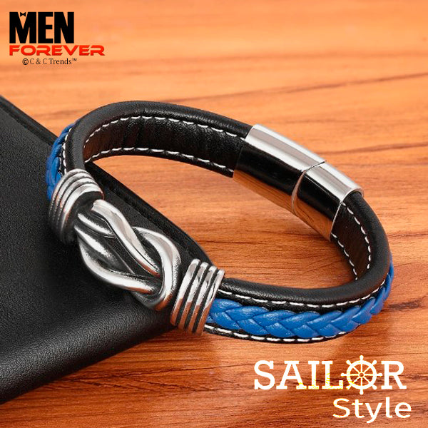Cool Sailor Knot Leather Bracelet 5