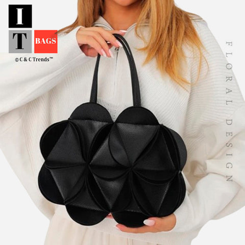 Elegant Flower Petal Design Top-handle Handbags 7