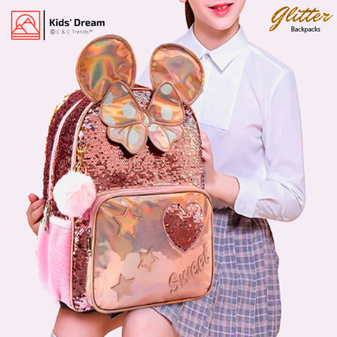 Glossy Sequins 3D Design Backpacks for Girls 7