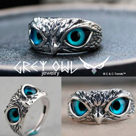 Great Owl's Eyes Resizable Ring 11