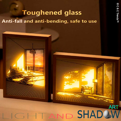 Innovative Light and Shadow Art Wood Table Lamp 14
