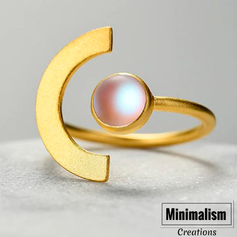 Minimalist Adjustable Moon Phase Ring 3