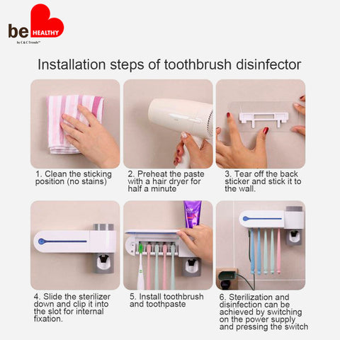 Multifunction UV Sterilizer Teethbrush Holder 4