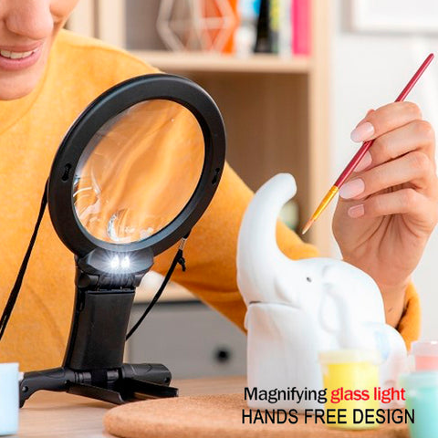 Multipurpose Hands Free LED Neck Magnifier Glass 5