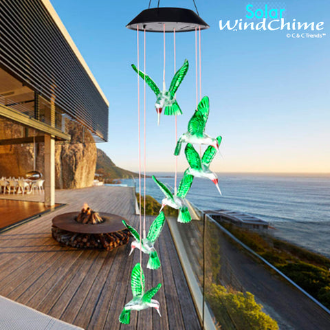 Romantic color changing solar powered wind chime 10