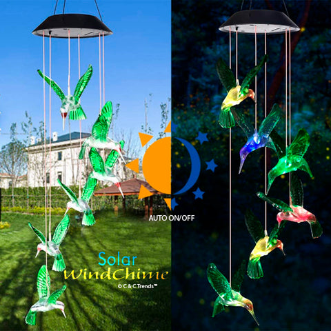 Romantic color changing solar powered wind chime 8