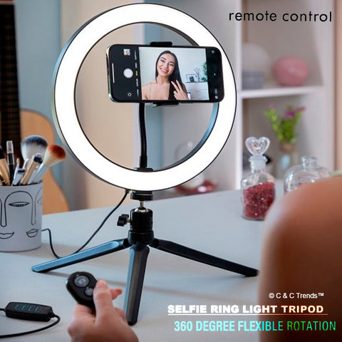 Rotating Selfie Ring Light Tripod 2a