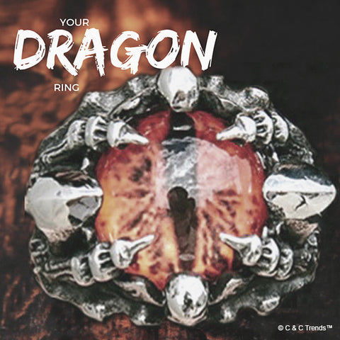 Stainless Steel Dragon Eye Ring 15a