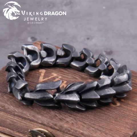 Stainless Steel Viking Dragon Bracelet 8