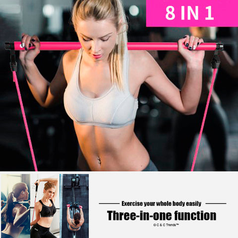 Total Body Workout Sticks Kit with Resistance Band 8a