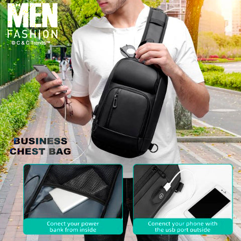 USB Ergonomic Business Chest Bag 6