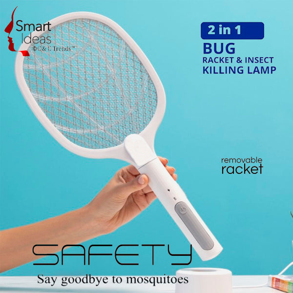 USB Insect Killer Lamp & Racket for Indoor/Outdoor 18
