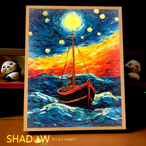 Van Gogh Light & Shadow Painting Reproduction USB Lamp 3