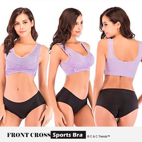 Wireless Front Cross Sport Bra (CROSSBRA™) 5a