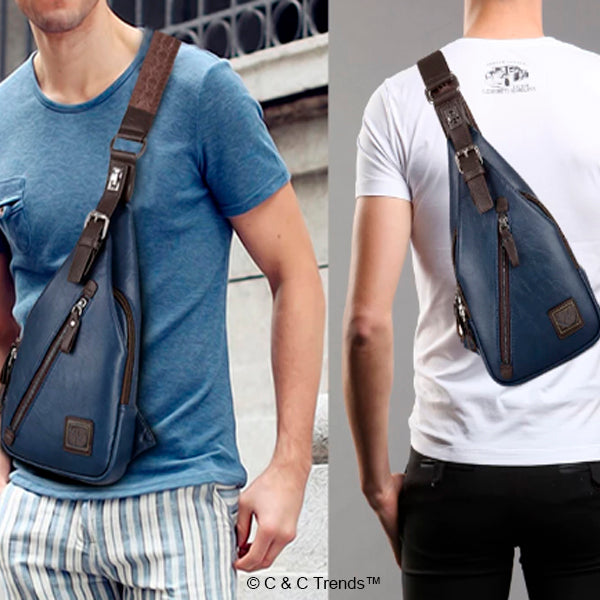 Theft proof Rotatable Button Men Shoulder Bags | Cool and Crazy Trends