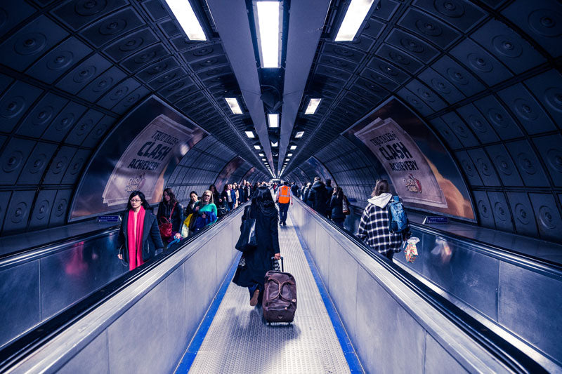 Woman with a trolley 