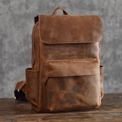 Crazy Horse Leather Backpack – YONDER BAGS