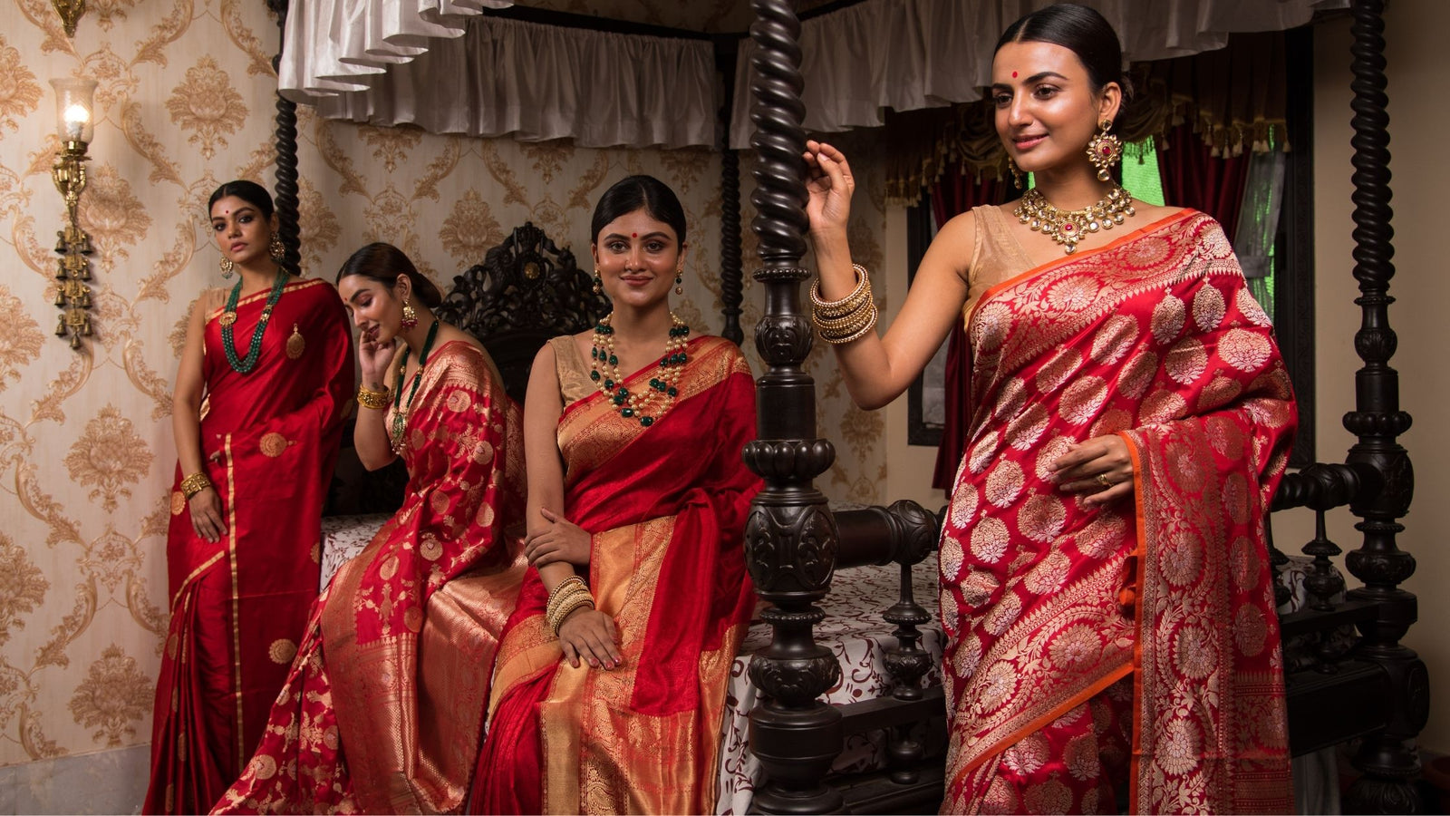 Red Banarasi sarees: Epitome Of Grace And Beauty, Weddingplz